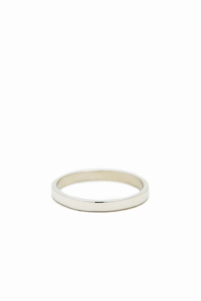 Platinum Simply Squared Band Ring