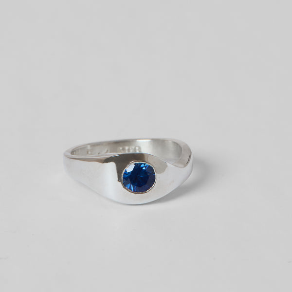 Bond Ring, Silver and Sapphire
