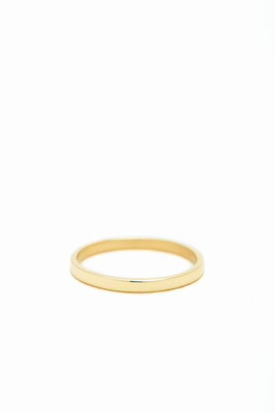 18K Yellow Gold Simply Square Band Ring