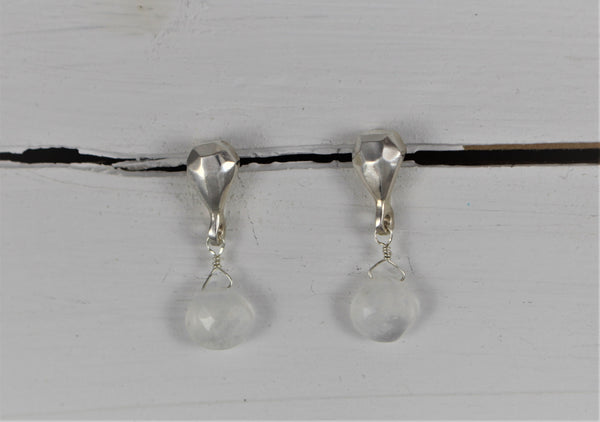 Facet Earring with Moonstone